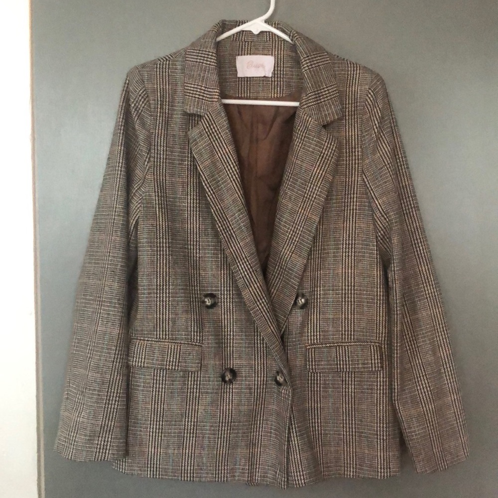 Brown Patterned Blazer